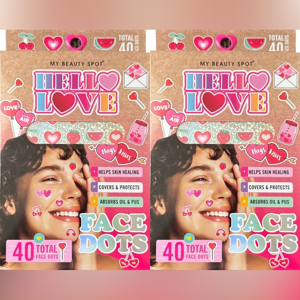 2 pack MY BEAUTY SPOT Hello Love Face Dots PROTECTS WHILE TREATING